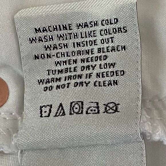 Liz Claiborne Denim Jackie Cotton Cuffed White Jeans Womens Size 10 - Picture 7 of 10